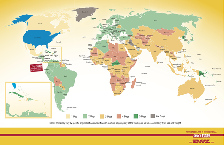 DHL transit map