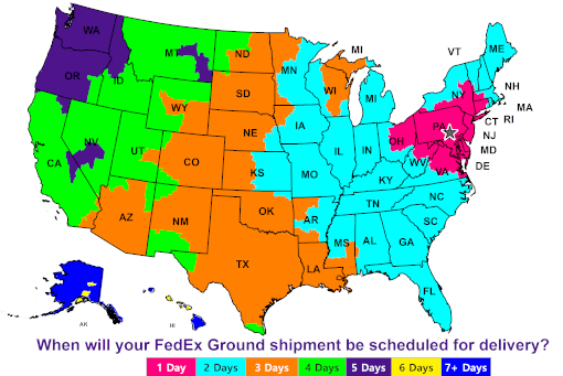 FEDEX transit map