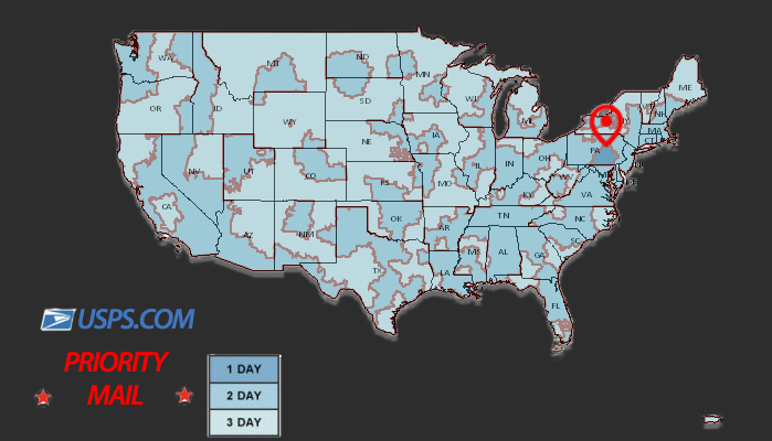 USPS transit map