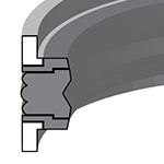 DAS - 5 PC NITRILE/NYLON/POM PISTON SEAL - INCH