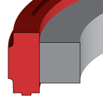 AS600 - 2 PC RECTANGULAR HYTREL®/NBR PISTON SEAL - INCH