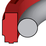 AS5/6/PSP-2 PC RECTANGULAR PU®/NBR PISTON SEAL - METRIC