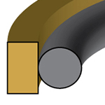 AS700 - 2 PC RECTANGULAR GTFE/NBR PISTON SEAL - INCH