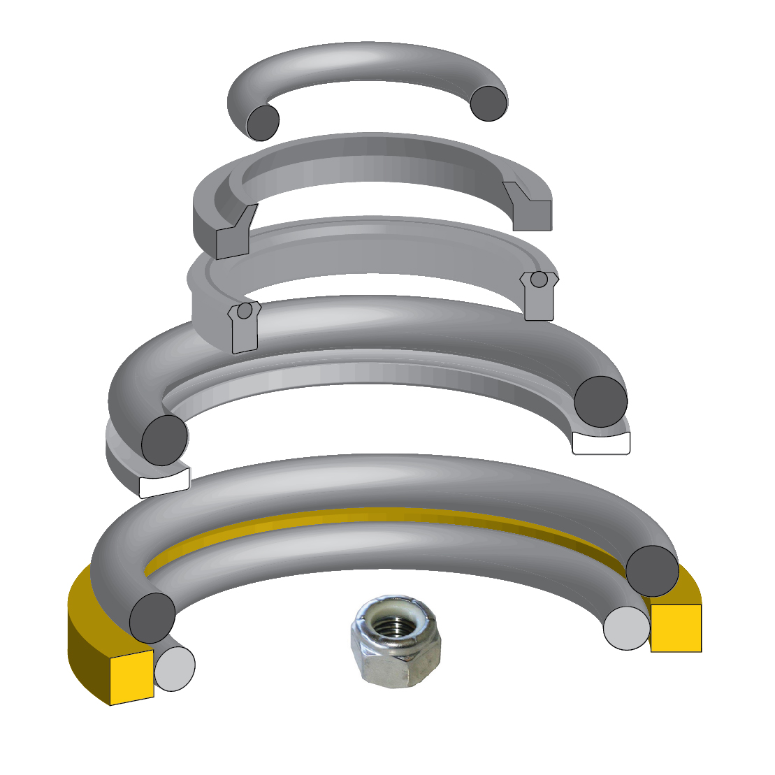 Shock seal, 1/2x Shock seal, 1/2x