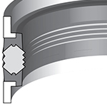 DSM - 5 PC NITRILE/NYLON/POM PISTON SEAL - METRIC