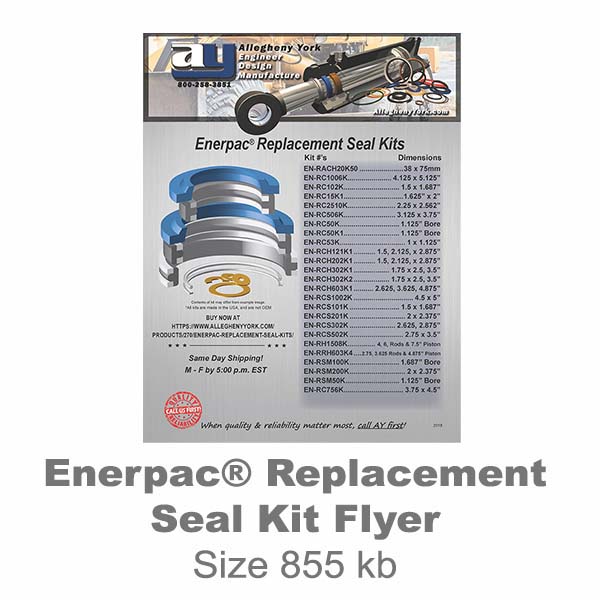 Enerpac Seal Kit Flyer